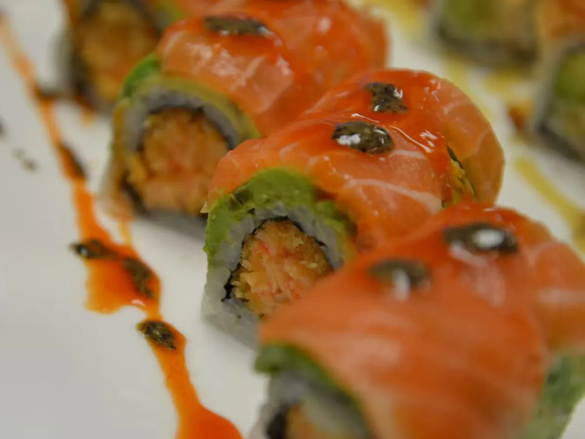 Spicy Salmon Maki Roll at Duo Modern Japanese Cuisine & Hibachi，a Japanese Restaurant in Saratoga Springs