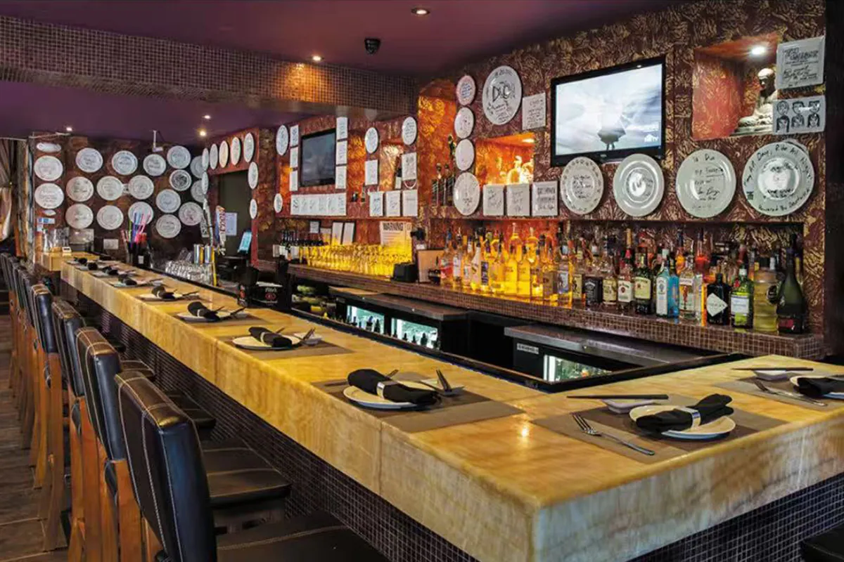 Bar Interior at Duo Modern Japanese Cuisine & Hibachi，a Japanese Restaurant in Saratoga Springs