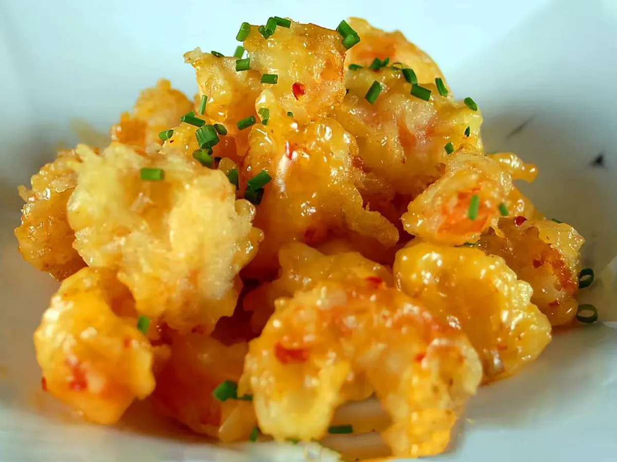 Crispy Spicy Popcorn Shrimp at Duo Modern Japanese Cuisine & Hibachi，a Japanese Restaurant in Saratoga Springs