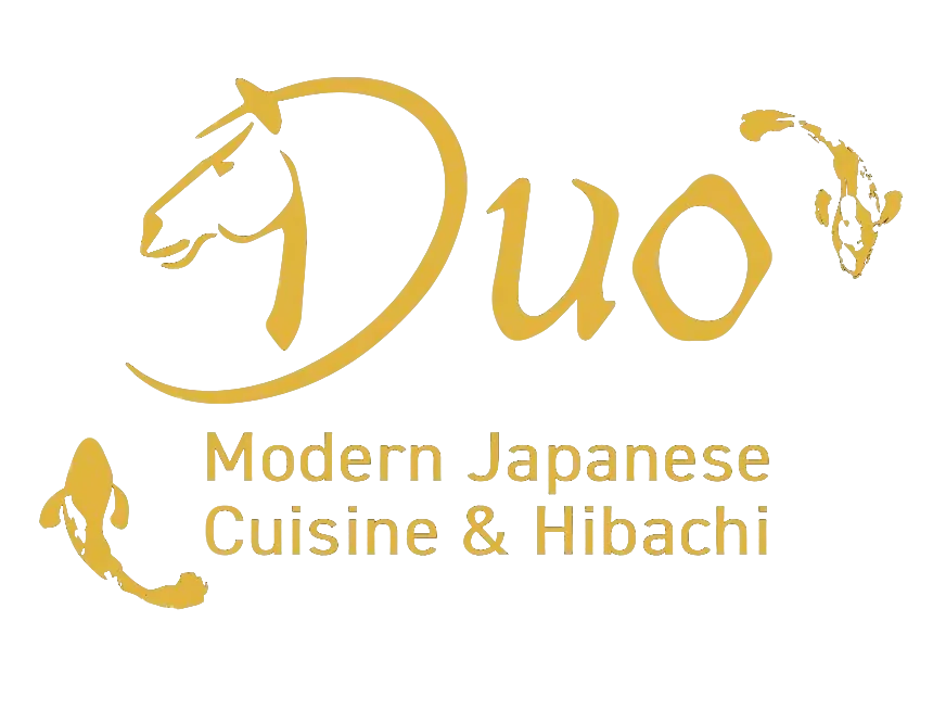 Red circle Duo logo with “Modern Japanese Cuisine & Hibachi” tagline